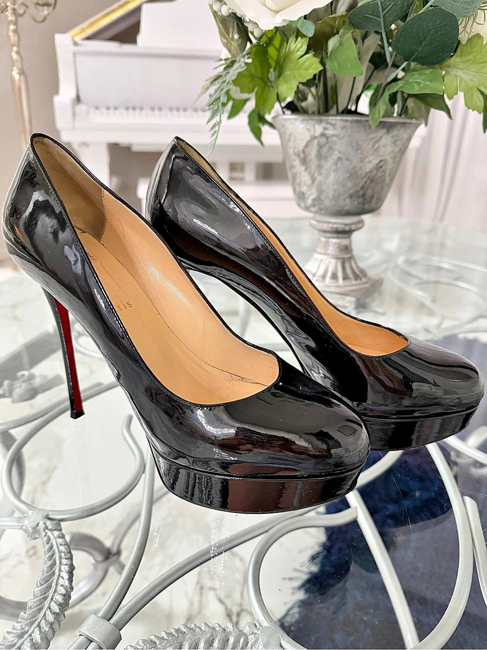 Christian Louboutin Closed Toe Platform Pump 120 Black EU 41, US 10